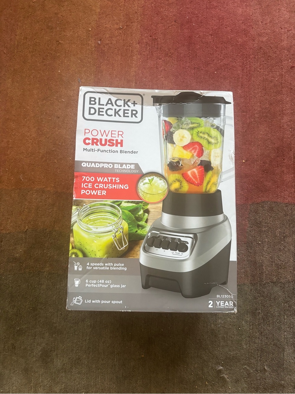 Black+Decker Power Crush Multi-Function Blender - Silver, Black & Clear